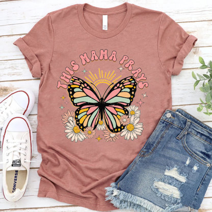This Mama Prays Christian T-Shirt