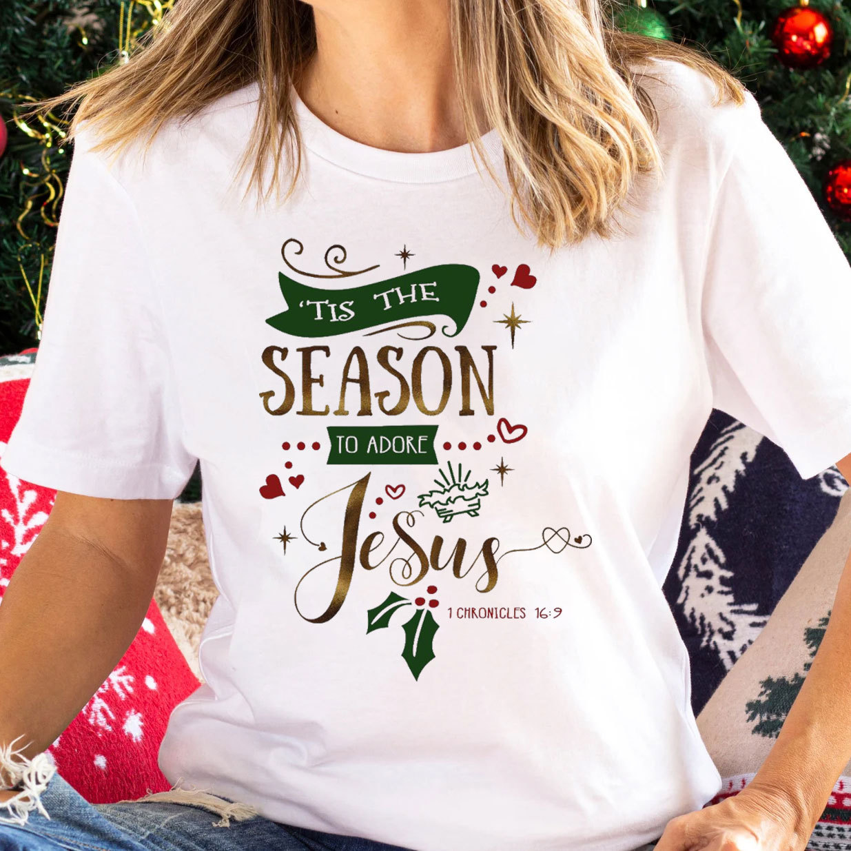 This The Season To Adore Jesus Christian Christmas T-Shirt