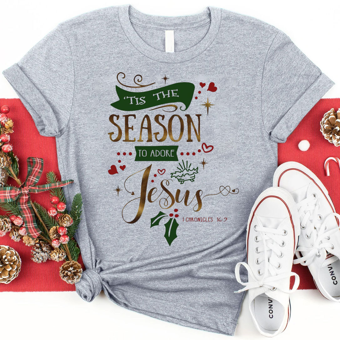 This The Season To Adore Jesus Christian Christmas T-Shirt