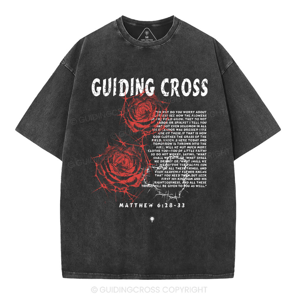 Thorn Rose Christian Washed T-Shirt