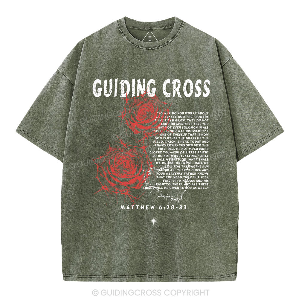 Thorn Rose Christian Washed T-Shirt