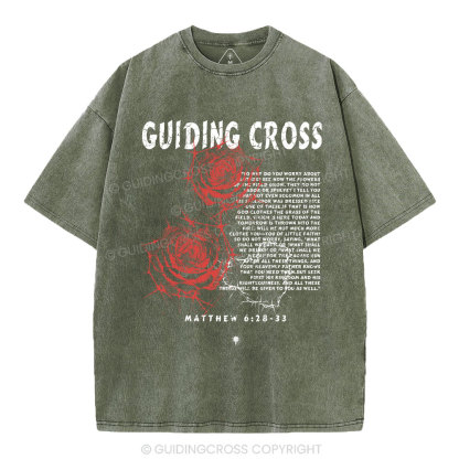 Thorn Rose Christian Washed T-Shirt