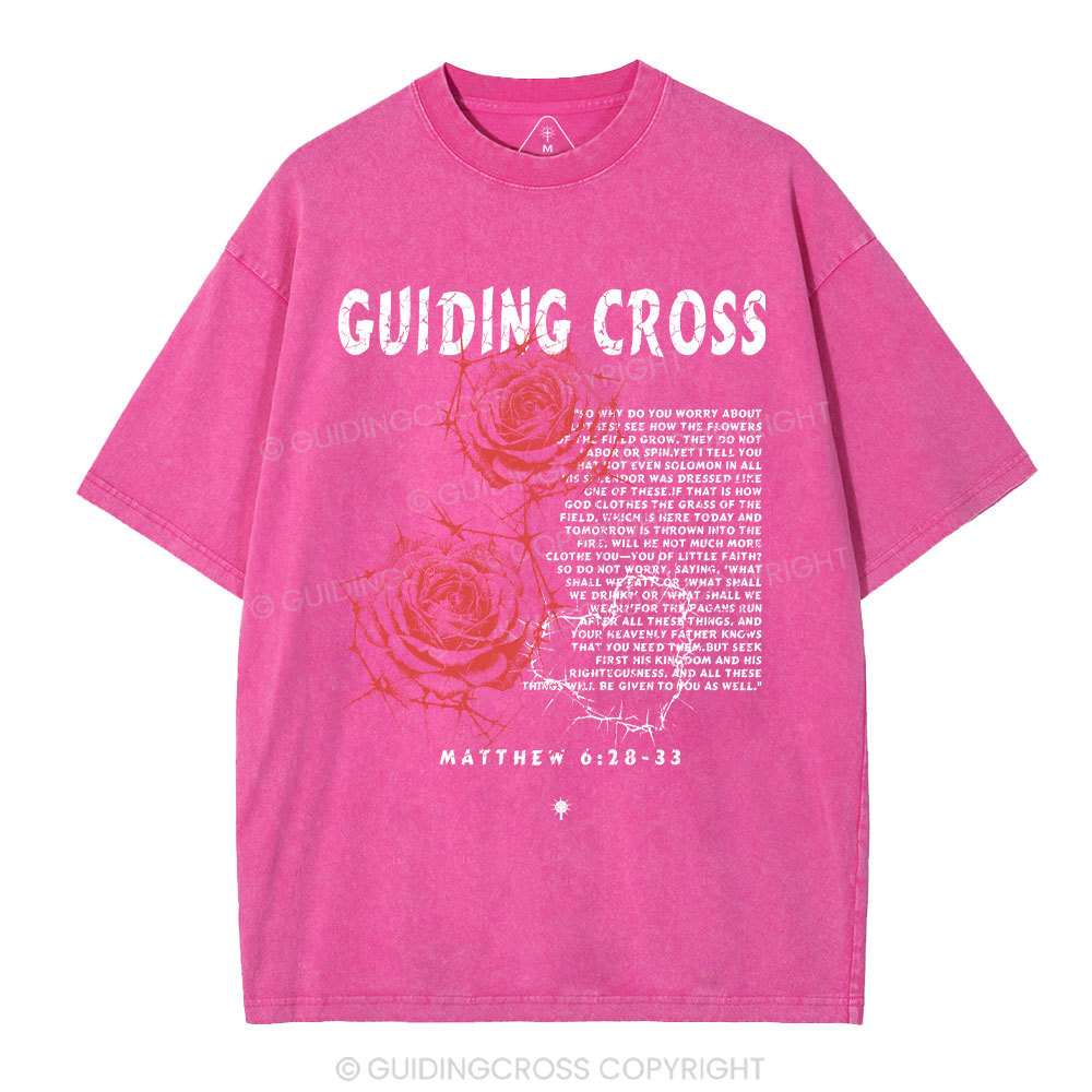 Thorn Rose Christian Washed T-Shirt