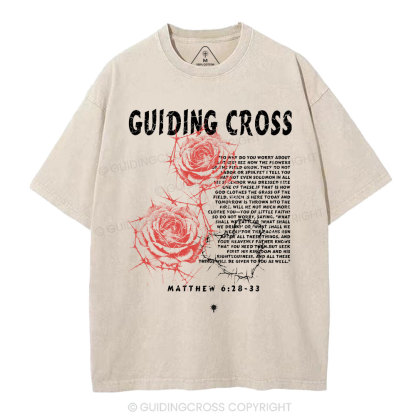 Thorn Rose Christian Washed T-Shirt