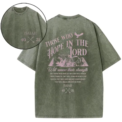 Those Who Hope In The Lord Christian Washed T-Shirt