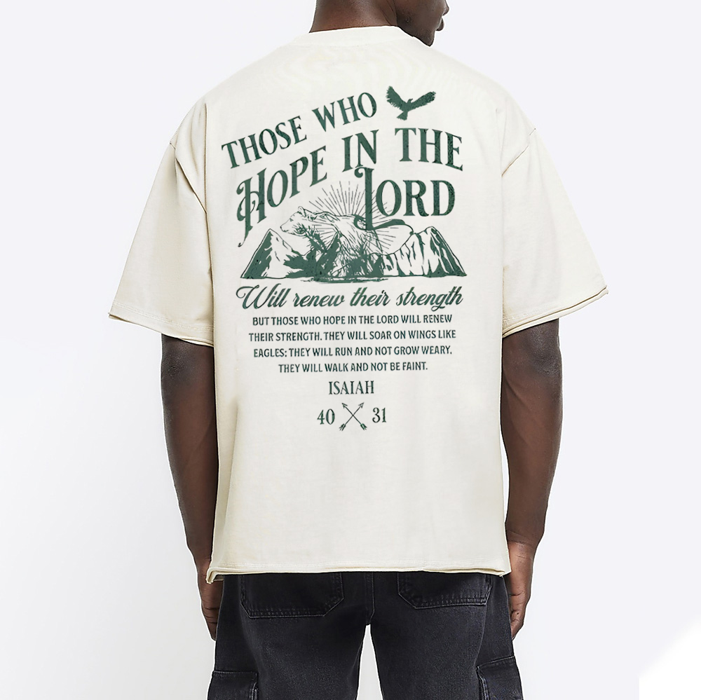 Those Who Hope In The Lord Christian Washed T-Shirt