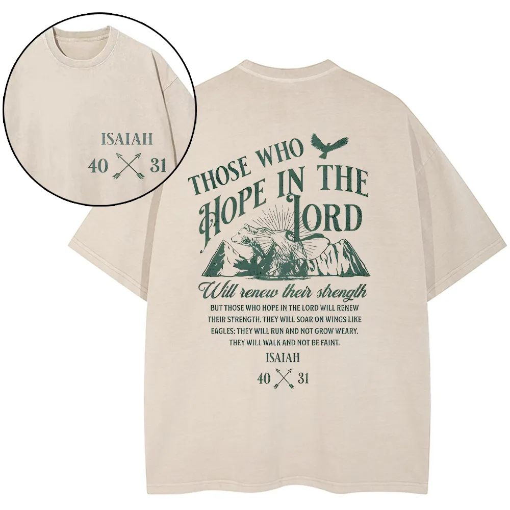Those Who Hope In The Lord Christian Washed T-Shirt