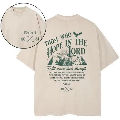 Those Who Hope In The Lord Christian Washed T-Shirt