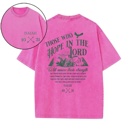 Those Who Hope In The Lord Christian Washed T-Shirt