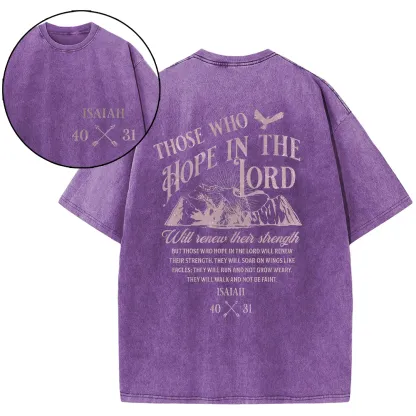 Those Who Hope In The Lord Christian Washed T-Shirt
