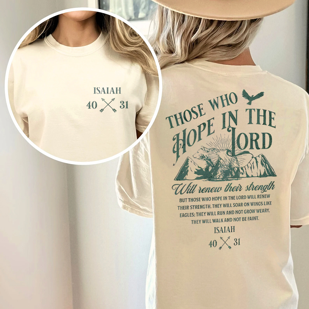 Those Who Hope In The Lord Christian Washed T-Shirt