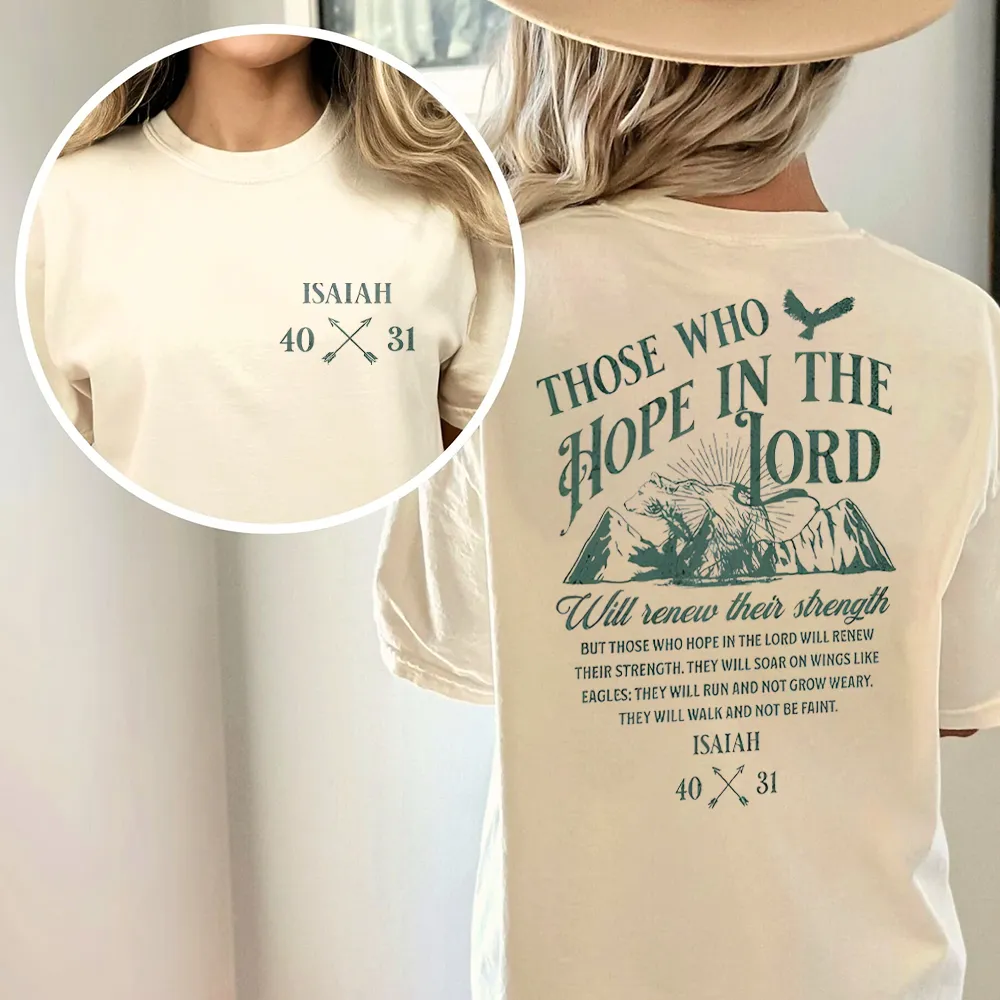 Those Who Hope In The Lord Christian Washed T-Shirt