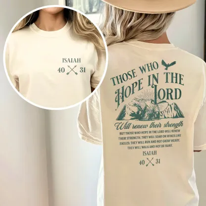 Those Who Hope In The Lord Christian Washed T-Shirt