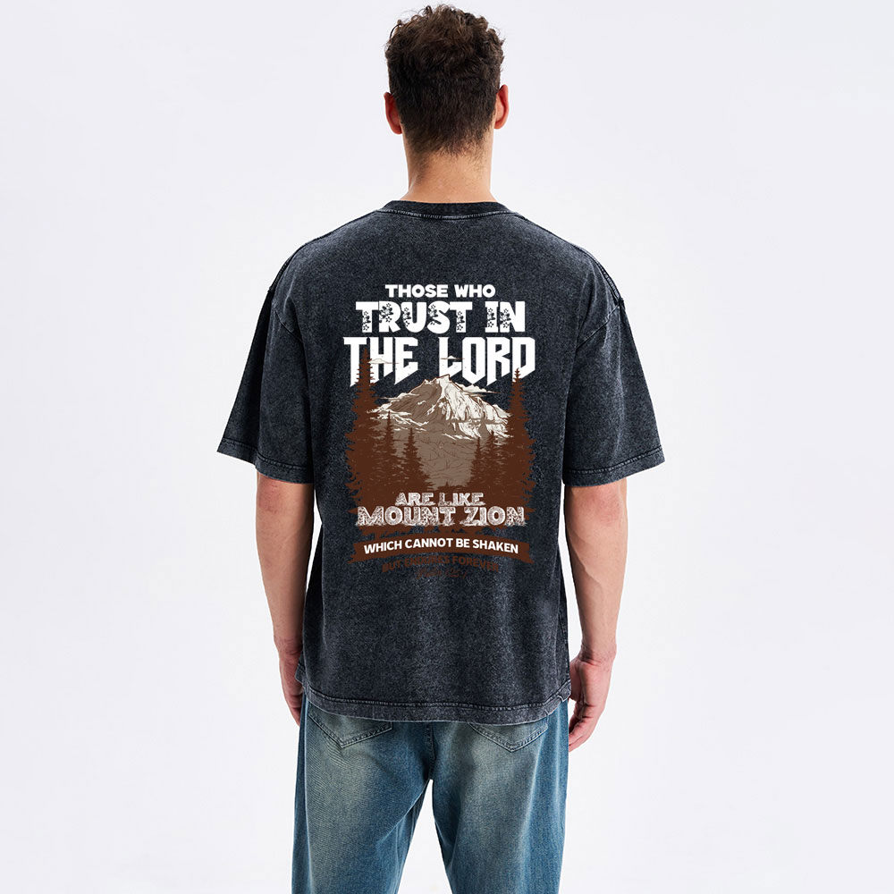 Those Who Trust In The Lord Christian Washed T-Shirt