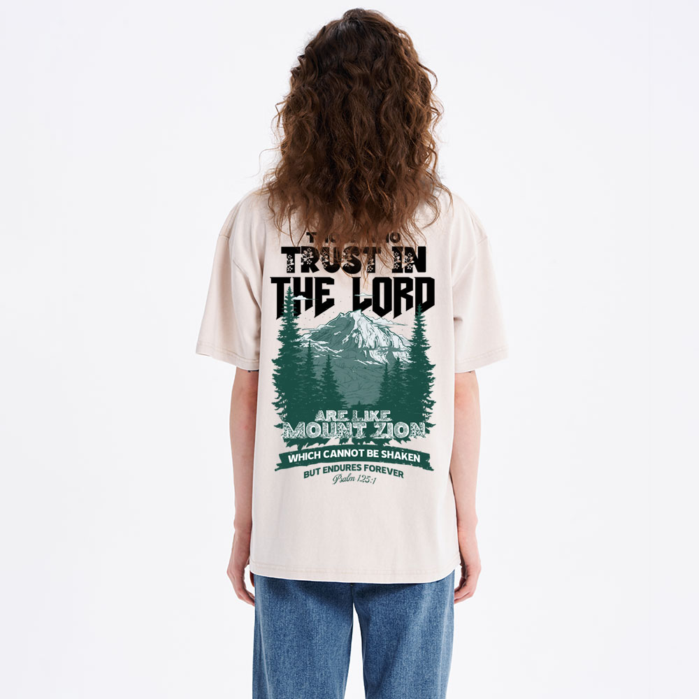 Those Who Trust In The Lord Christian Washed T-Shirt