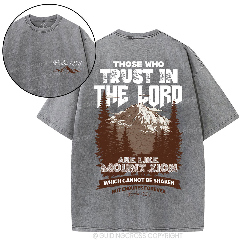 Those Who Trust In The Lord Christian Washed T-Shirt