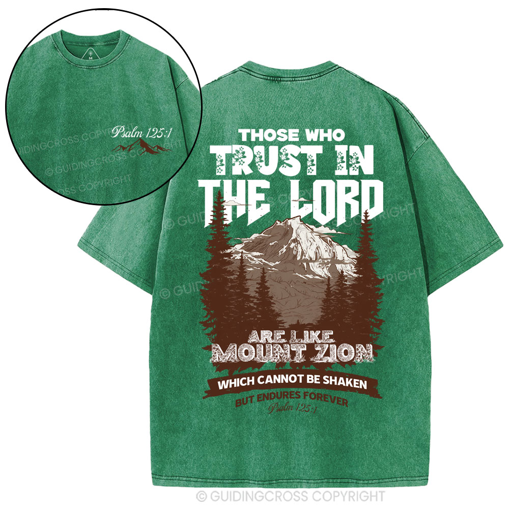 Those Who Trust In The Lord Christian Washed T-Shirt