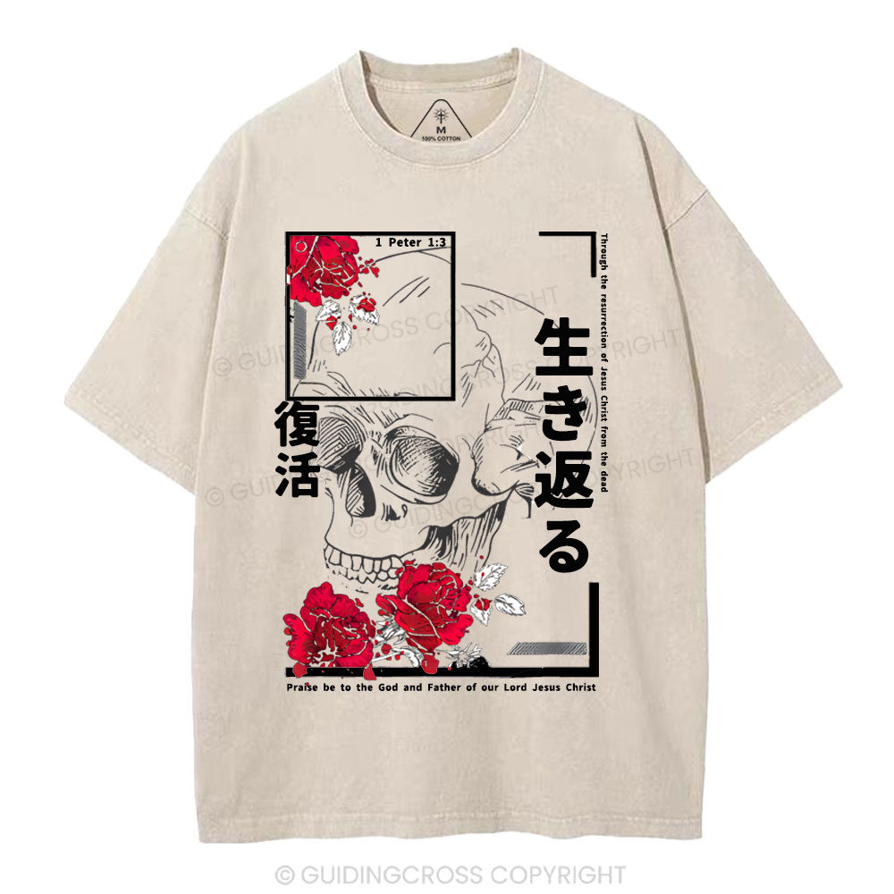 Through The Eesurrection Of Jesus Christ From The Dead Christian Washed T-Shirt