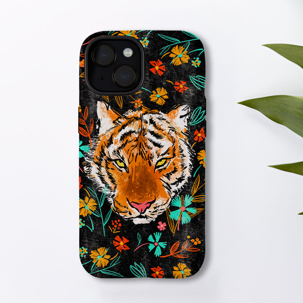 Tiger's Eyes In Wildflower Christian Phone Case