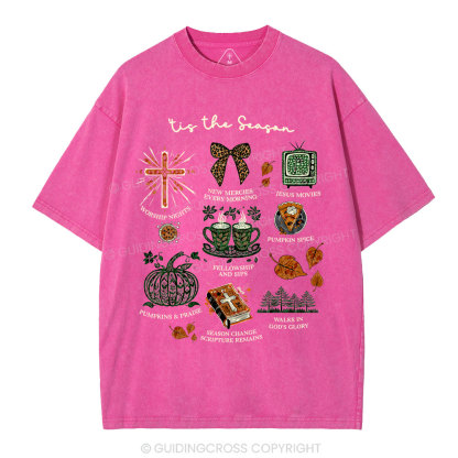 Tis The Season Christian Washed T-Shirt