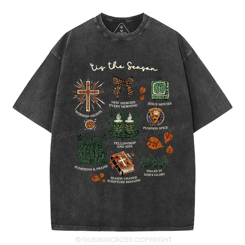 Tis The Season Christian Washed T-Shirt
