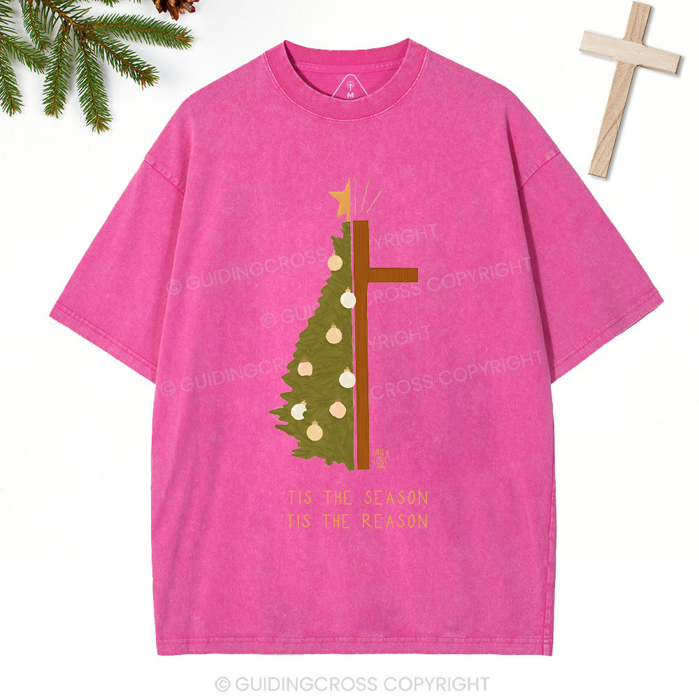 Tis The Season Tis The Reason Christian Washed T-Shirt