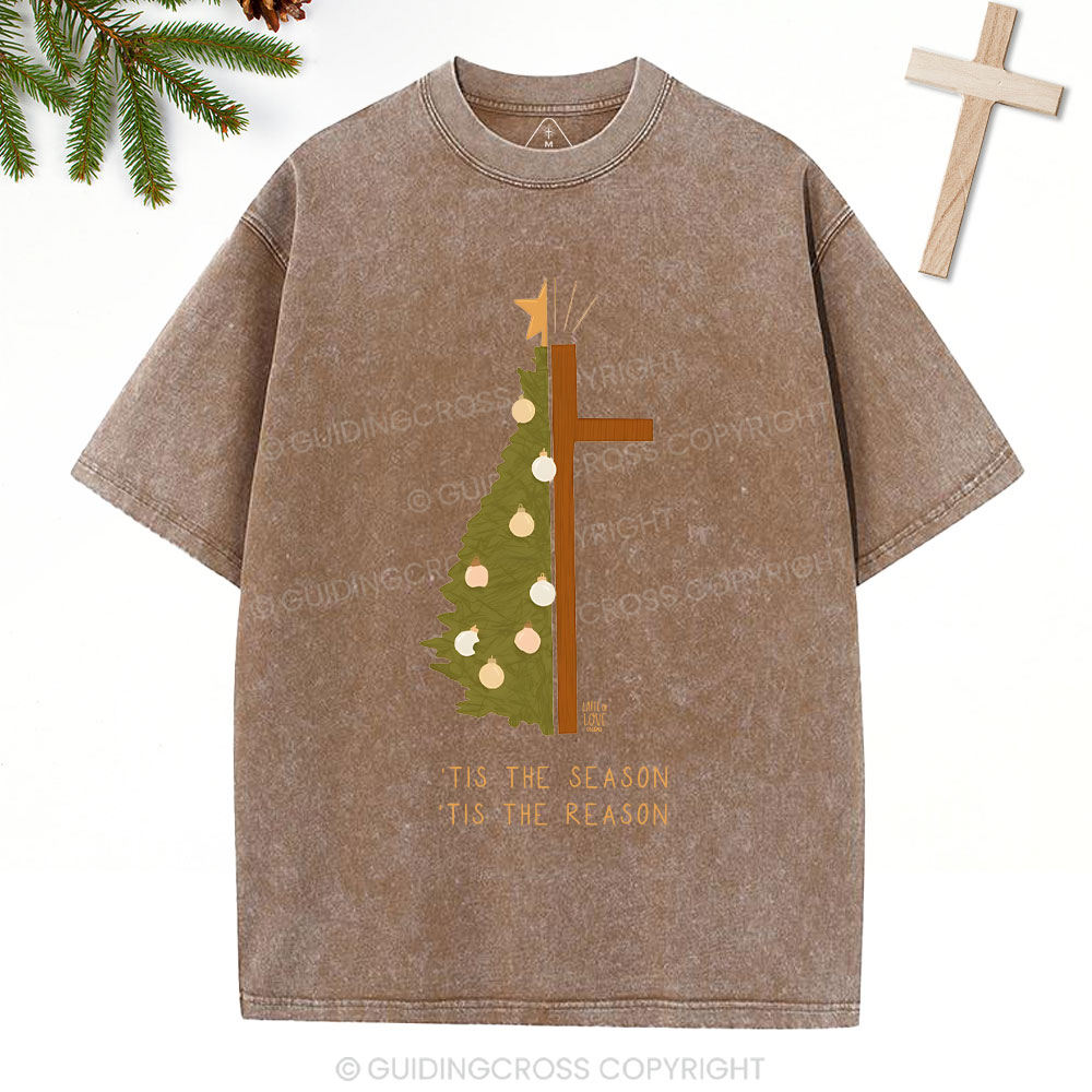 Tis The Season Tis The Reason Christian Washed T-Shirt