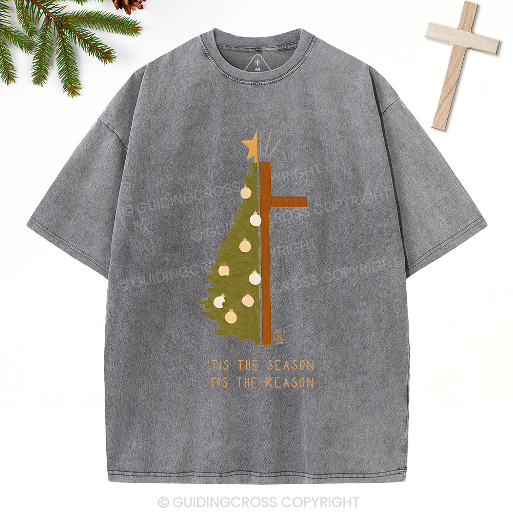 Tis The Season Tis The Reason Christian Washed T-Shirt