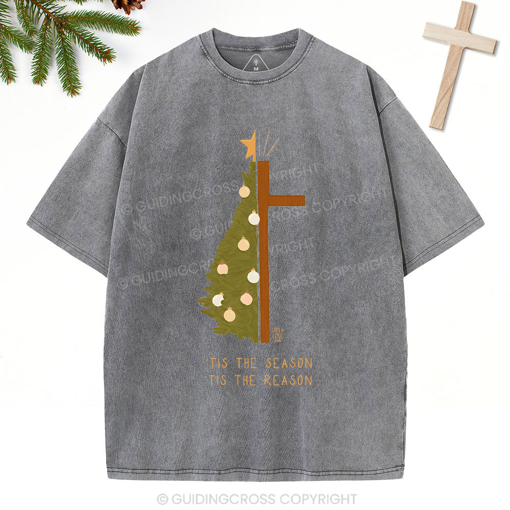 Tis The Season Tis The Reason Christian Washed T-Shirt