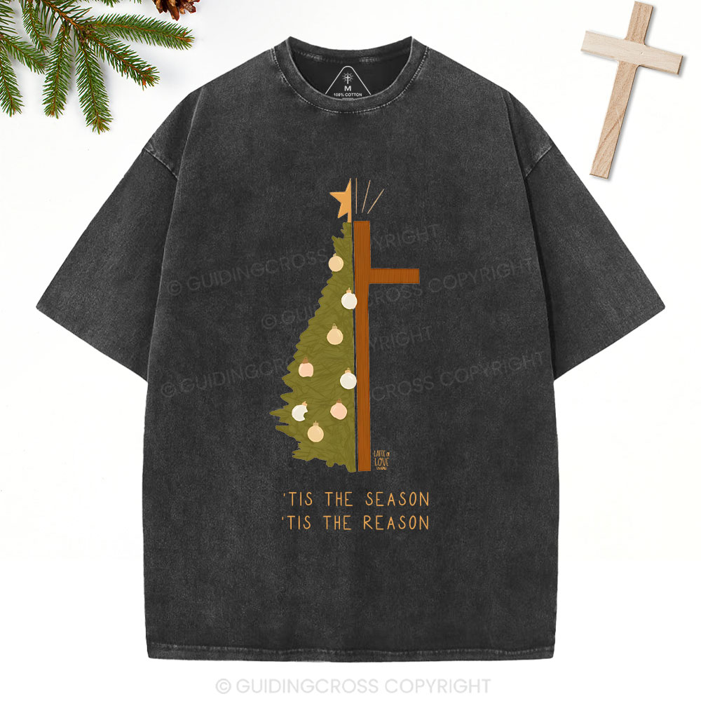 Tis The Season Tis The Reason Christian Washed T-Shirt