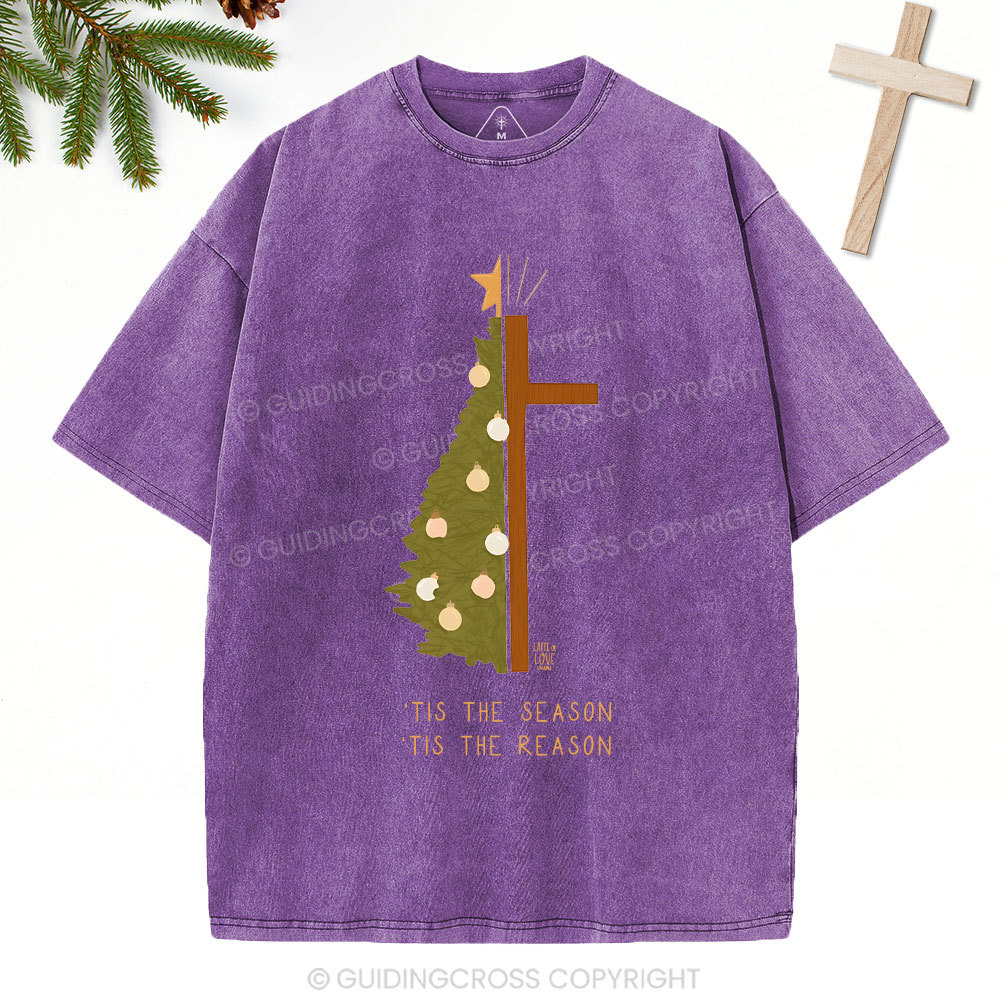 Tis The Season Tis The Reason Christian Washed T-Shirt