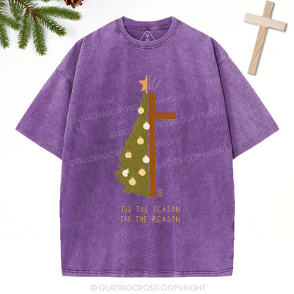Tis The Season Tis The Reason Christian Washed T-Shirt