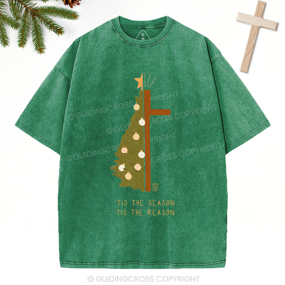 Tis The Season Tis The Reason Christian Washed T-Shirt