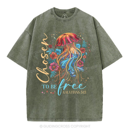 To Be Free Christian Washed T-Shirt