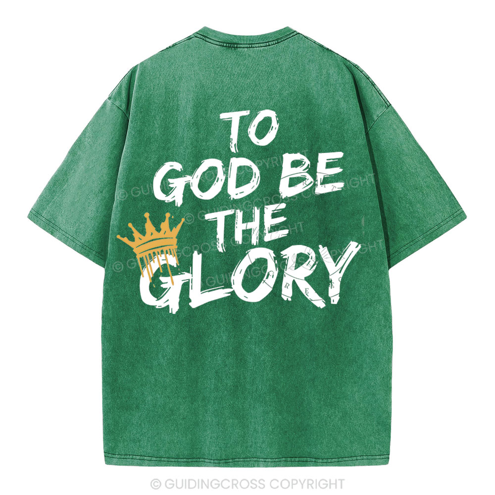 To God Be The Glory Christian Washed T-Shirt