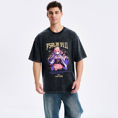 To Guard You In All Your Ways Christian Washed T-Shirt