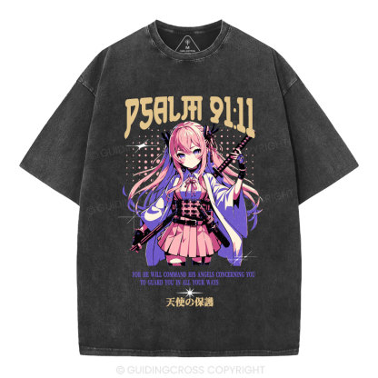 To Guard You In All Your Ways Christian Washed T-Shirt
