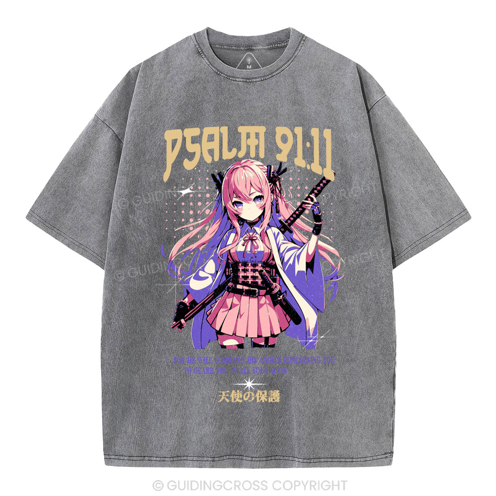 To Guard You In All Your Ways Christian Washed T-Shirt