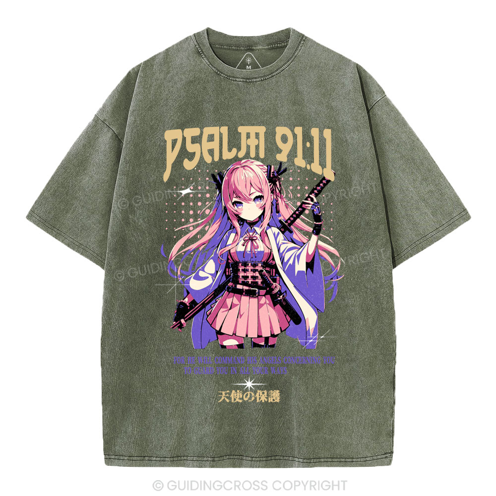 To Guard You In All Your Ways Christian Washed T-Shirt