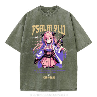 To Guard You In All Your Ways Christian Washed T-Shirt