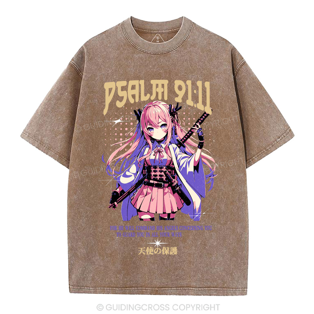 To Guard You In All Your Ways Christian Washed T-Shirt