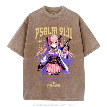To Guard You In All Your Ways Christian Washed T-Shirt