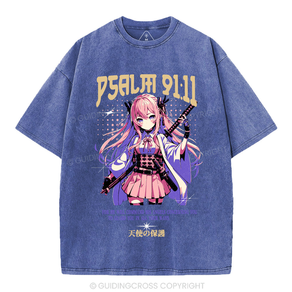 To Guard You In All Your Ways Christian Washed T-Shirt