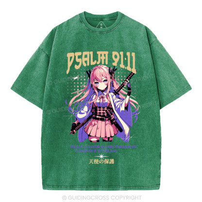 To Guard You In All Your Ways Christian Washed T-Shirt