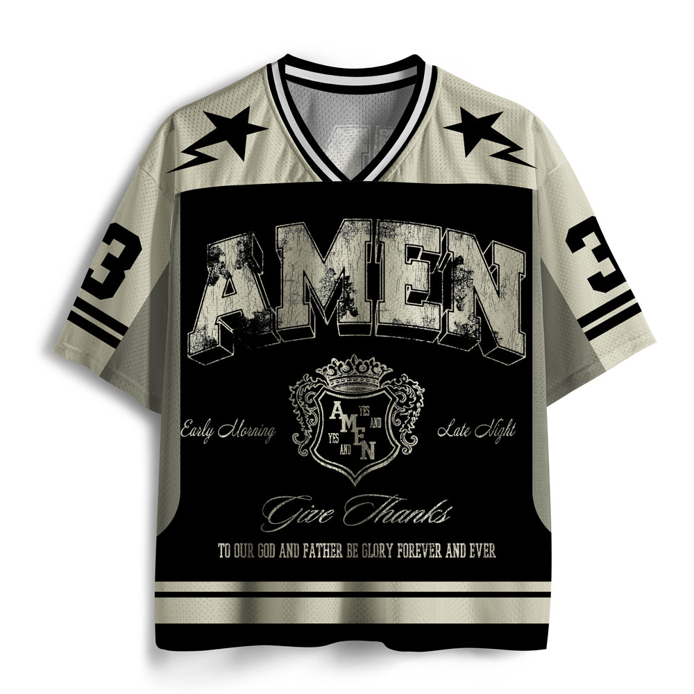 To His Glory Christian Brown Mesh Jersey