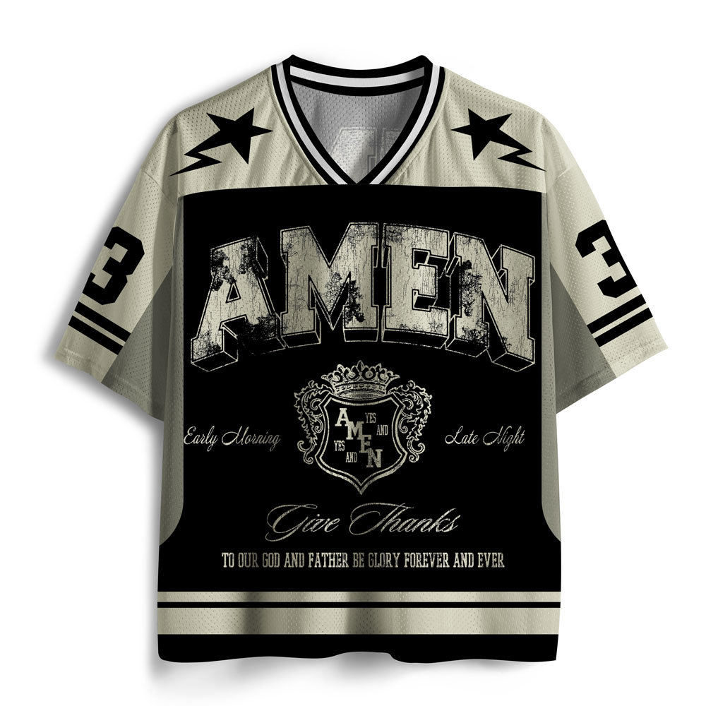 To His Glory Christian Brown Mesh Jersey