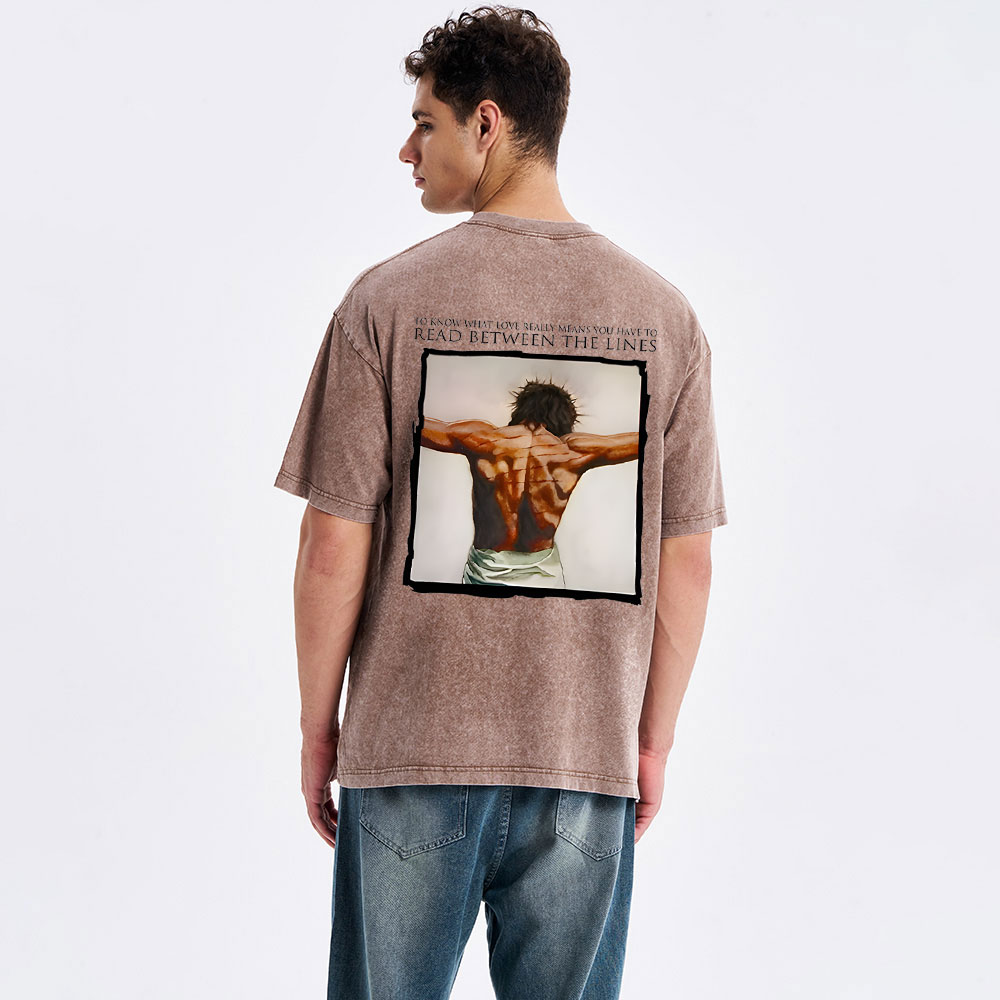 To Know What Love Really Means You Have To Read Between The Lines Chrsitian Washed T-Shirt