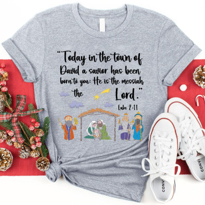 Today In The Town Of David Christian Christmas T-Shirt 