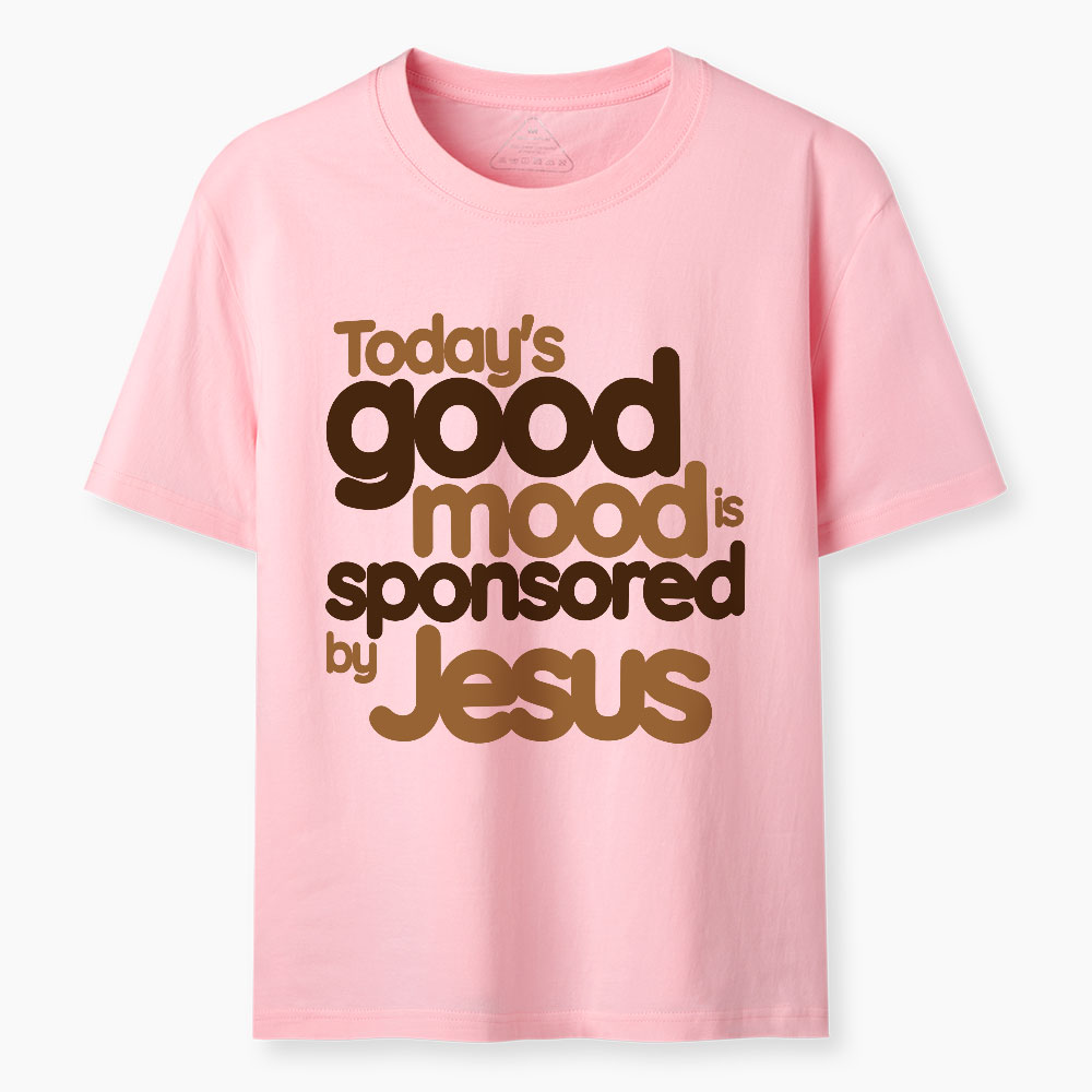 Today's Good Mood Sponsored By Jesus Christian Washed T-Shirt