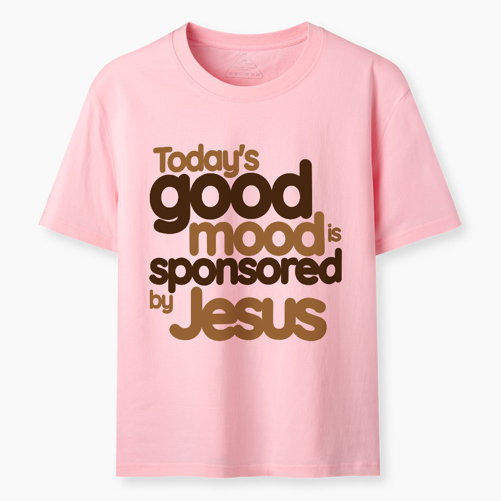 Today's Good Mood Sponsored By Jesus Christian Washed T-Shirt